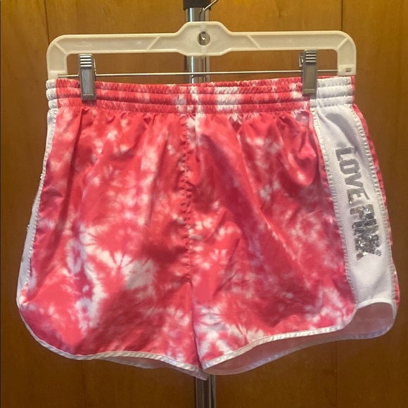 PINK Victoria's Secret Pants - VS PINK VINTAGE Y2K ACTIVE SHORTS TIE DYE SILVER BLING LOGO